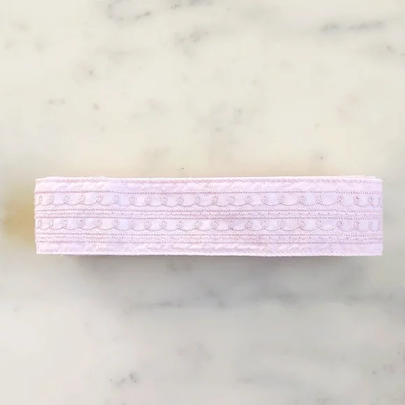 Accessories | Nwot Pink Fabric Belt With Embroidered Design 
